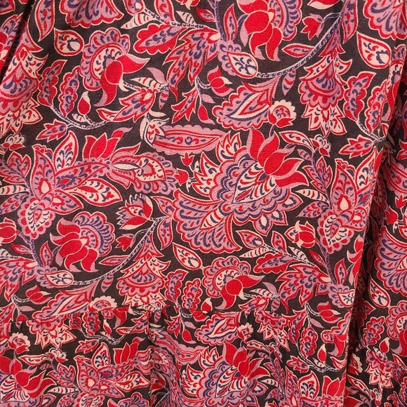 Xirena Tenley Floral Print Midi Dress in Garnet - Picture 5 of 7